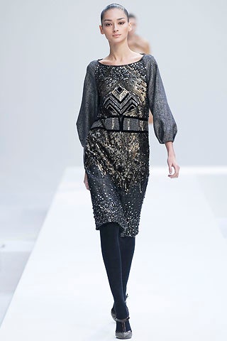 black and gold embellished midi dress