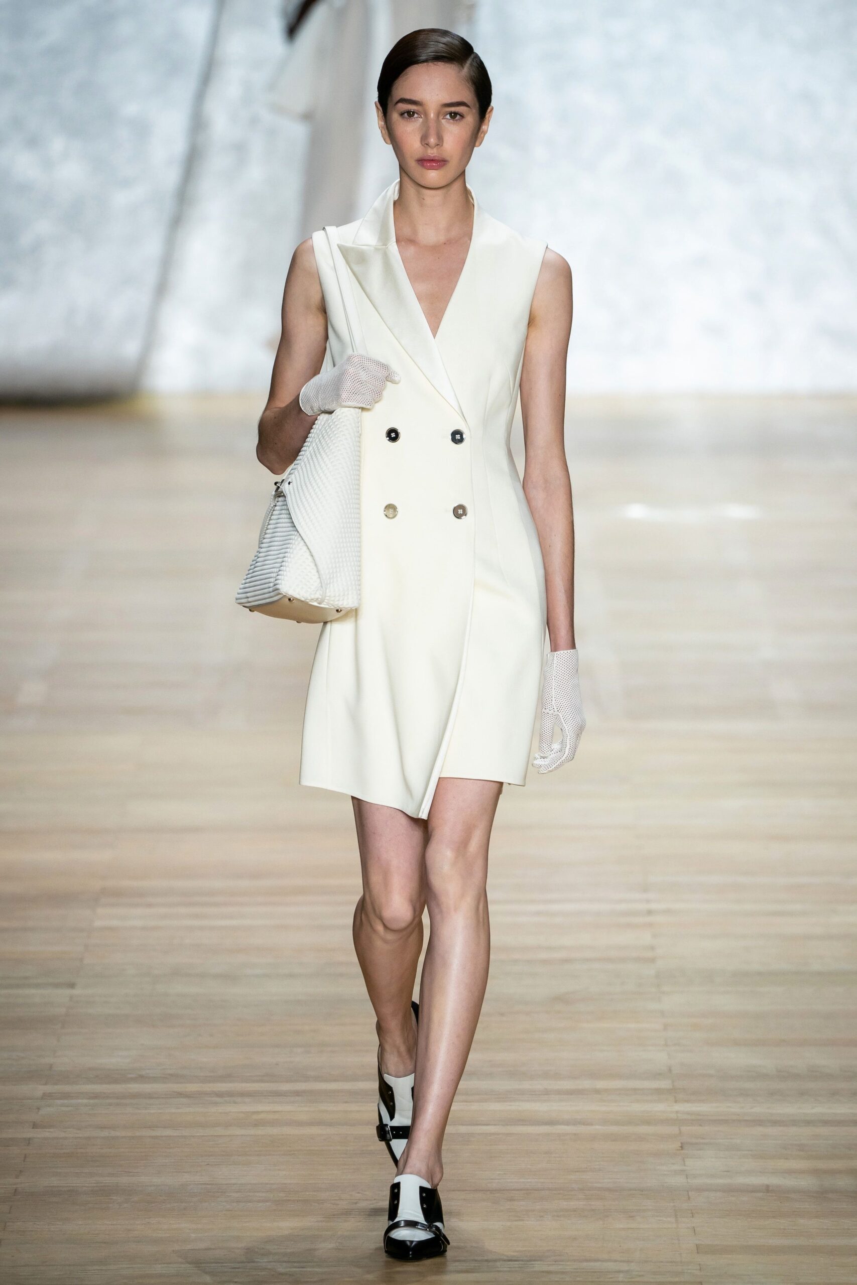 white fitted mini dress