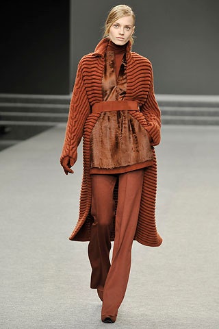 brown wool coat with silk top