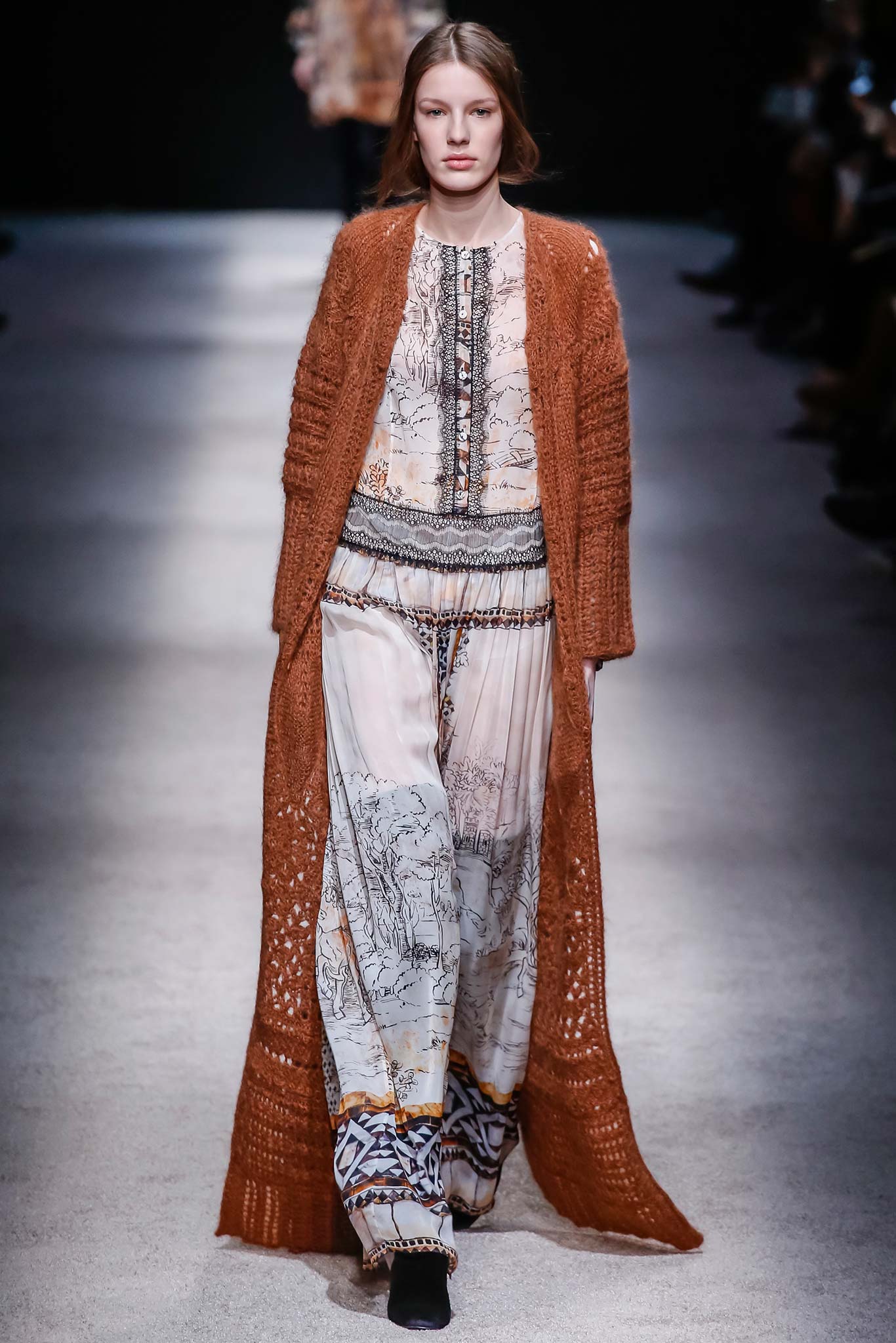 maxi dress with knit cardigan