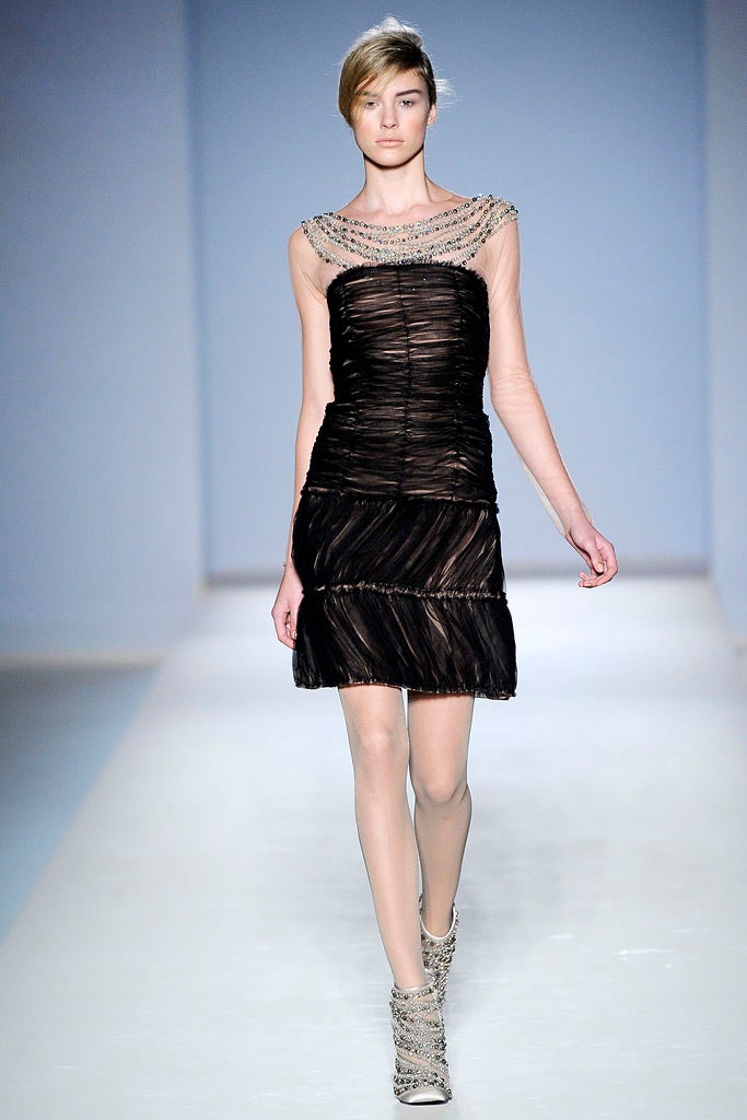 black silk sleeveless mini dress