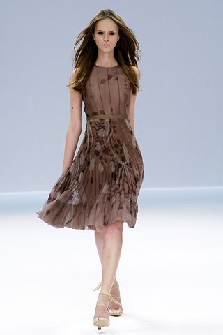 brown silk sleeveless dress