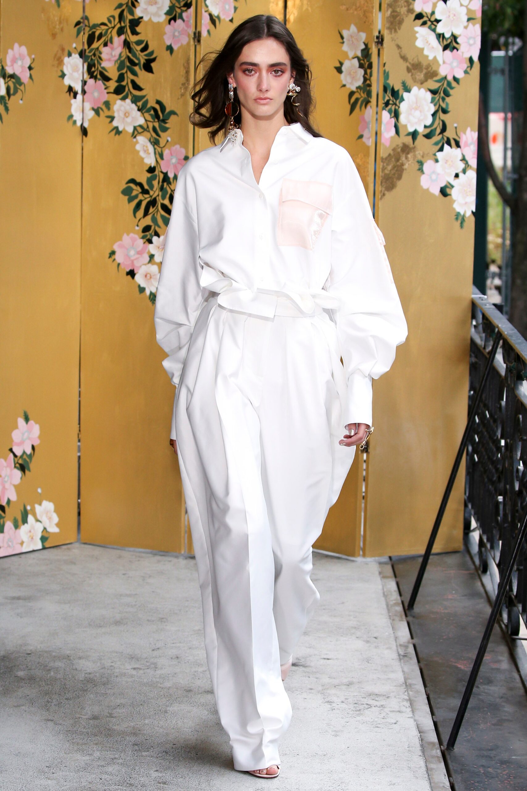 relaxed white shirt and pants