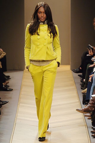 yellow tailored blazer and pants