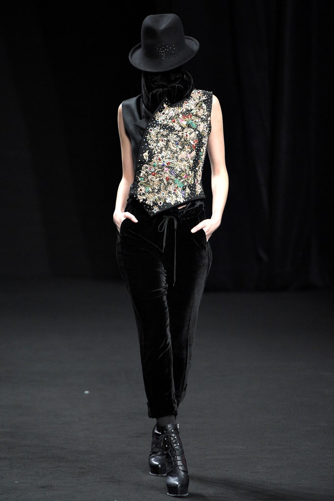black velvet embroidered top
