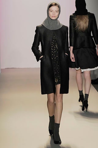 black wool coat with mini dress