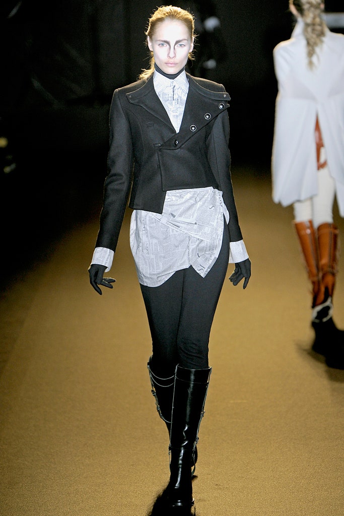 black fitted jacket with layered shirt