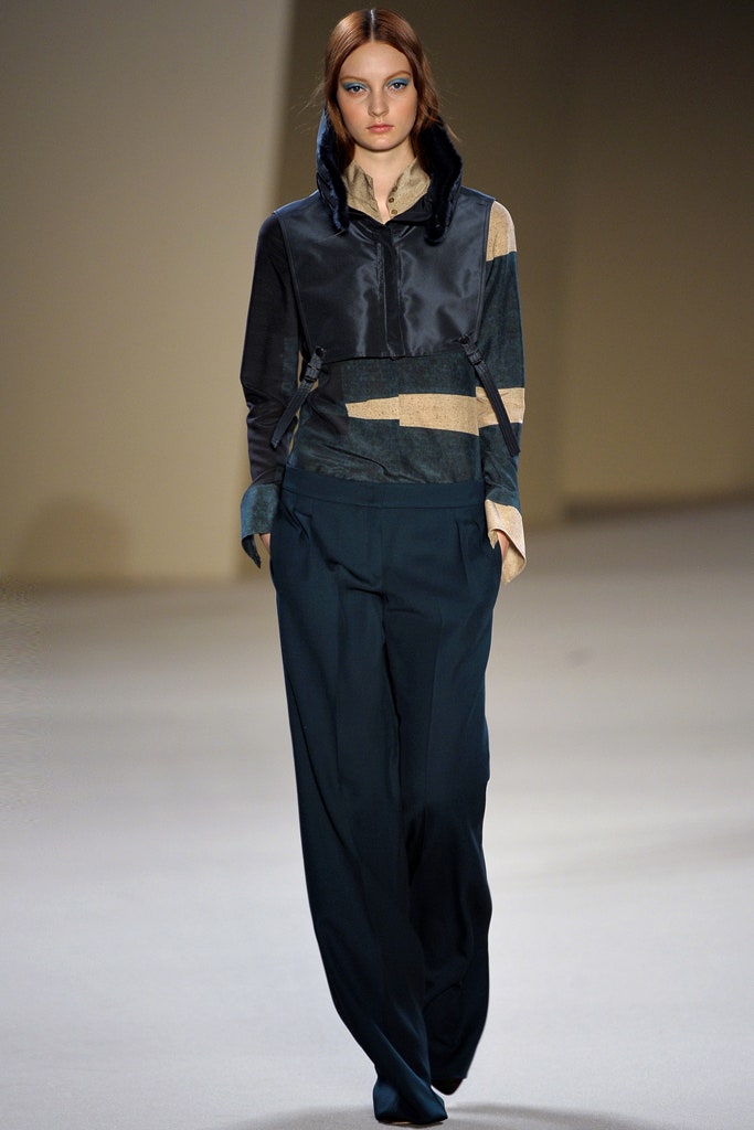 blue silk relaxed wide-leg pants