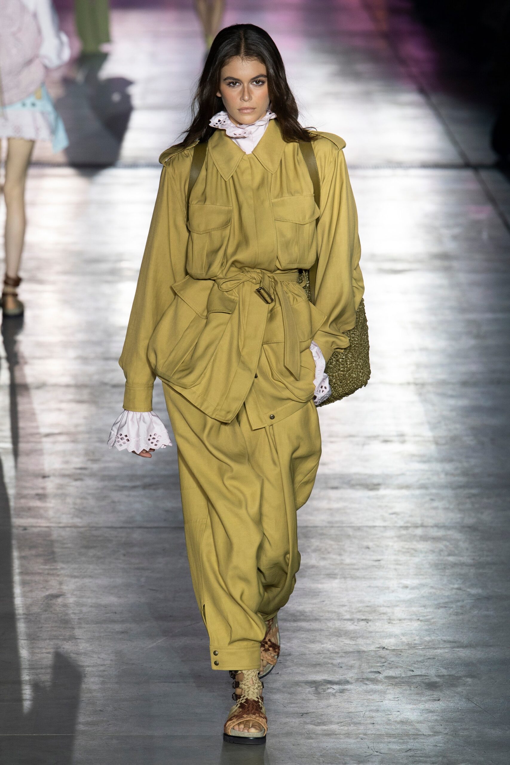 yellow relaxed jacket and pants