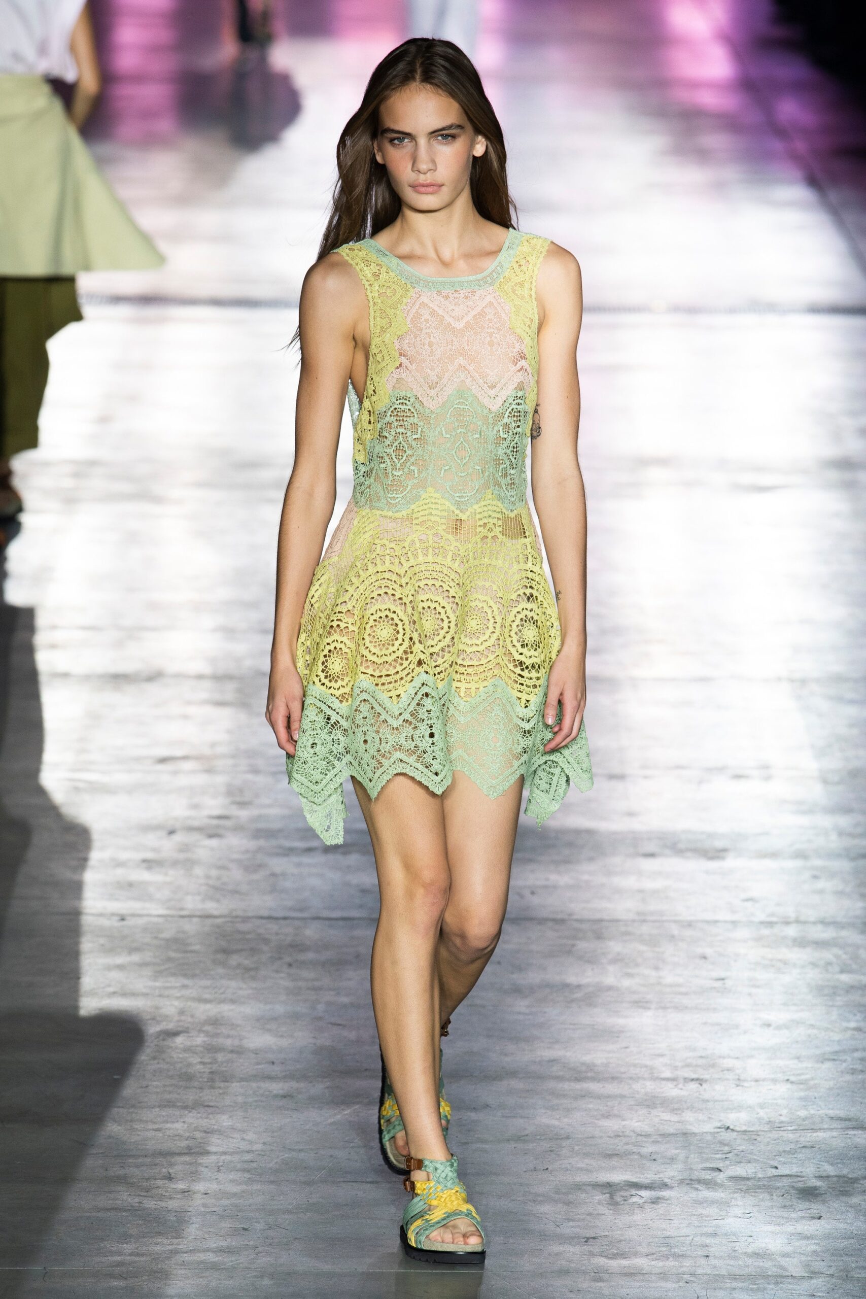 mini lace tiered dress