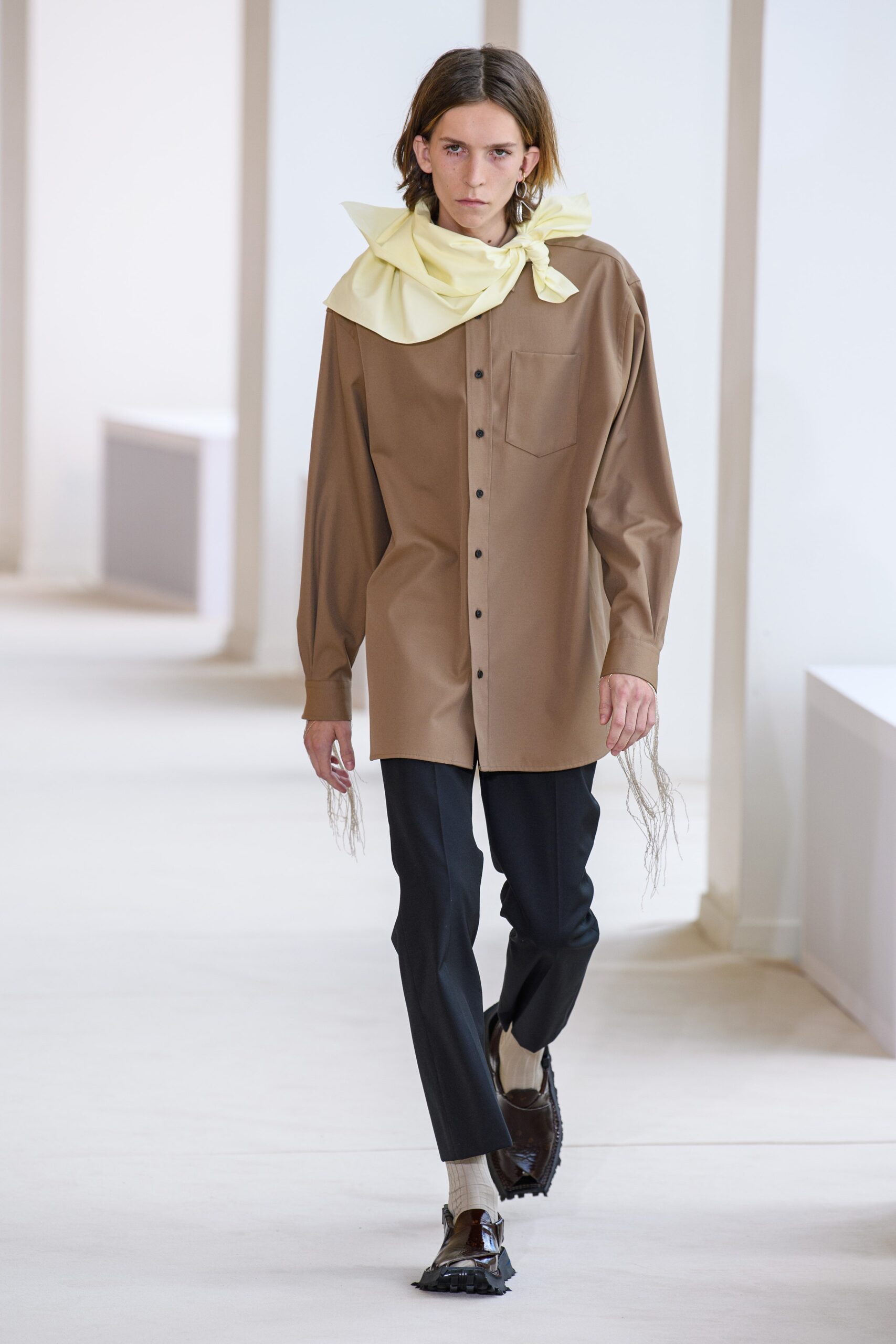 yellow silk scarf