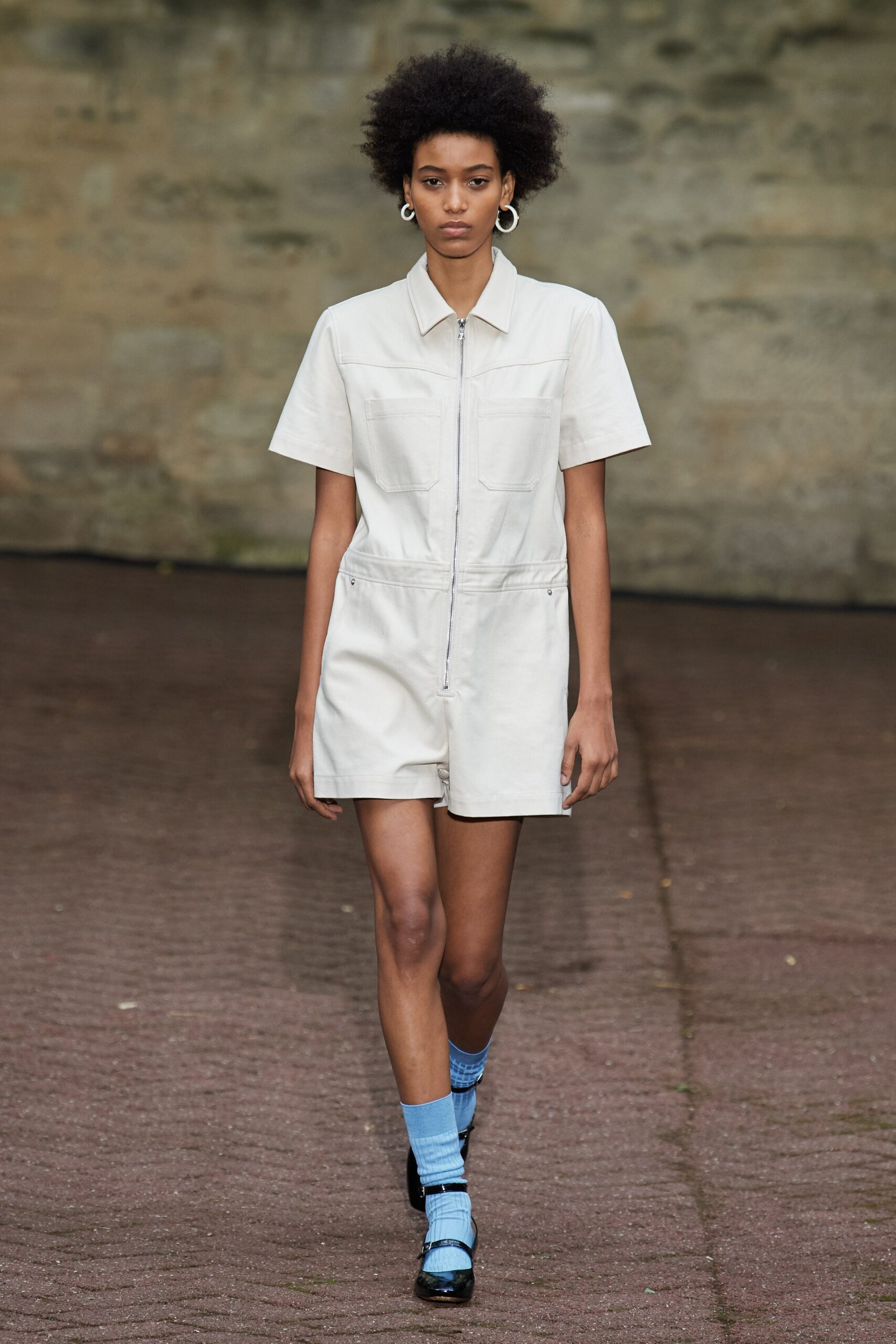 white cotton fitted romper