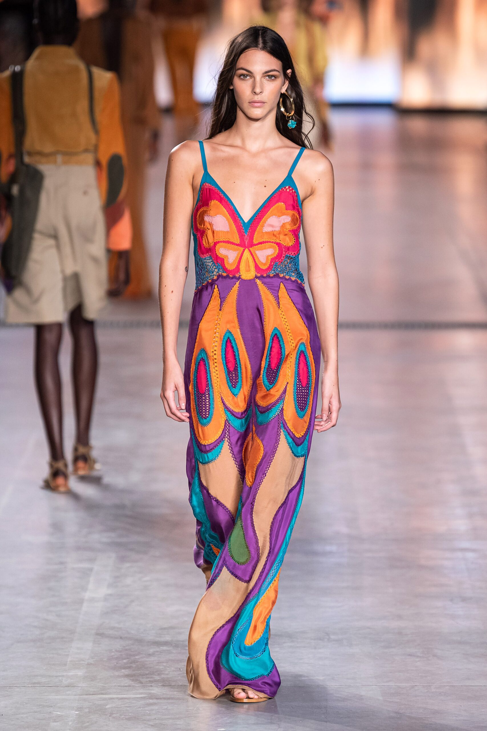 purple embroidered maxi dress