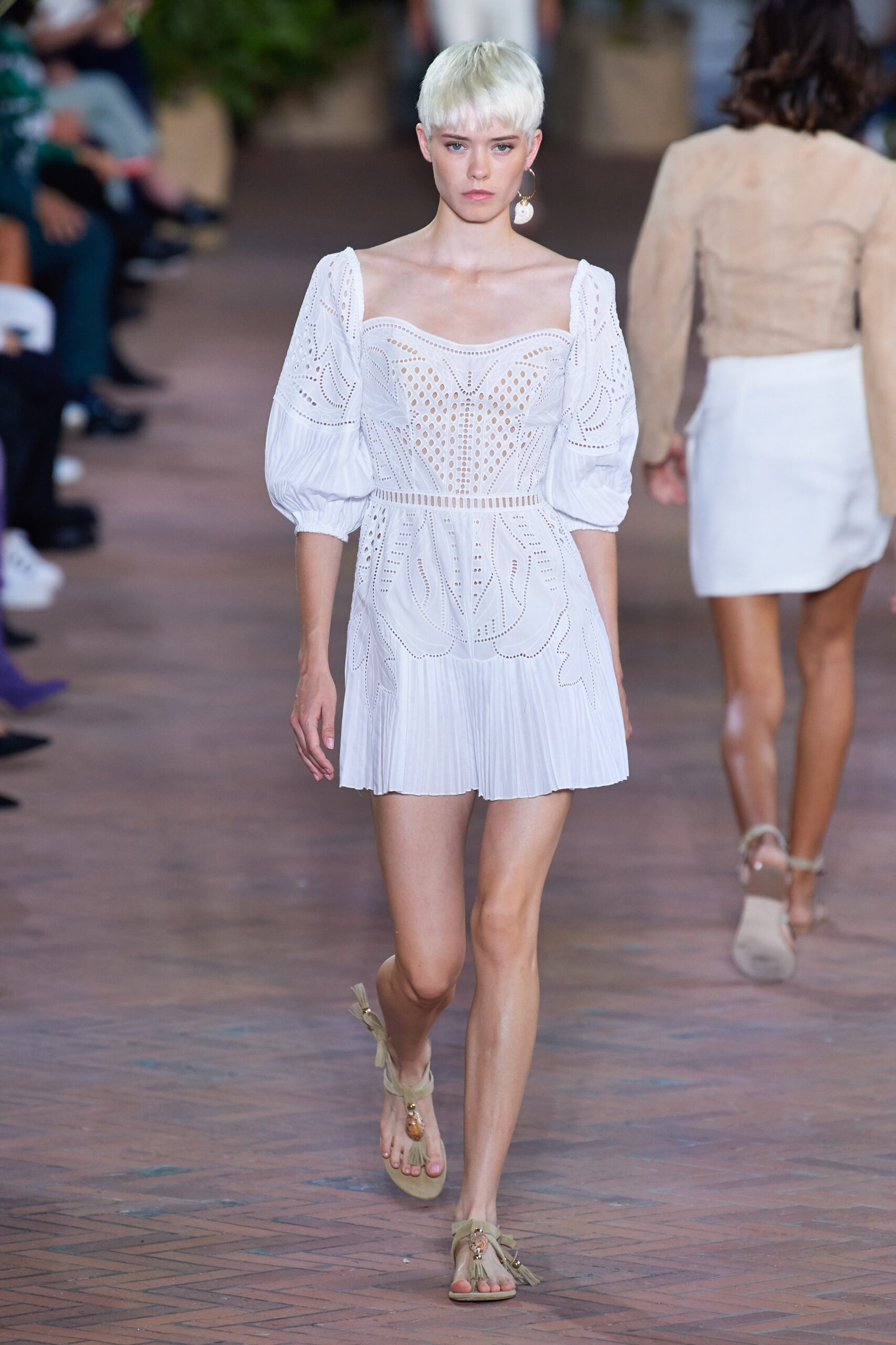white fitted mini dress