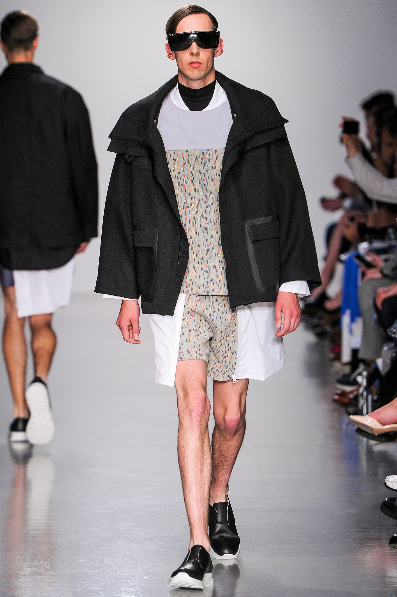 multi cotton fitted printed short shorts