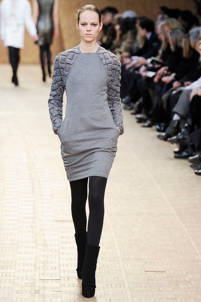 gray cotton long-sleeve collared structured quilted jacket