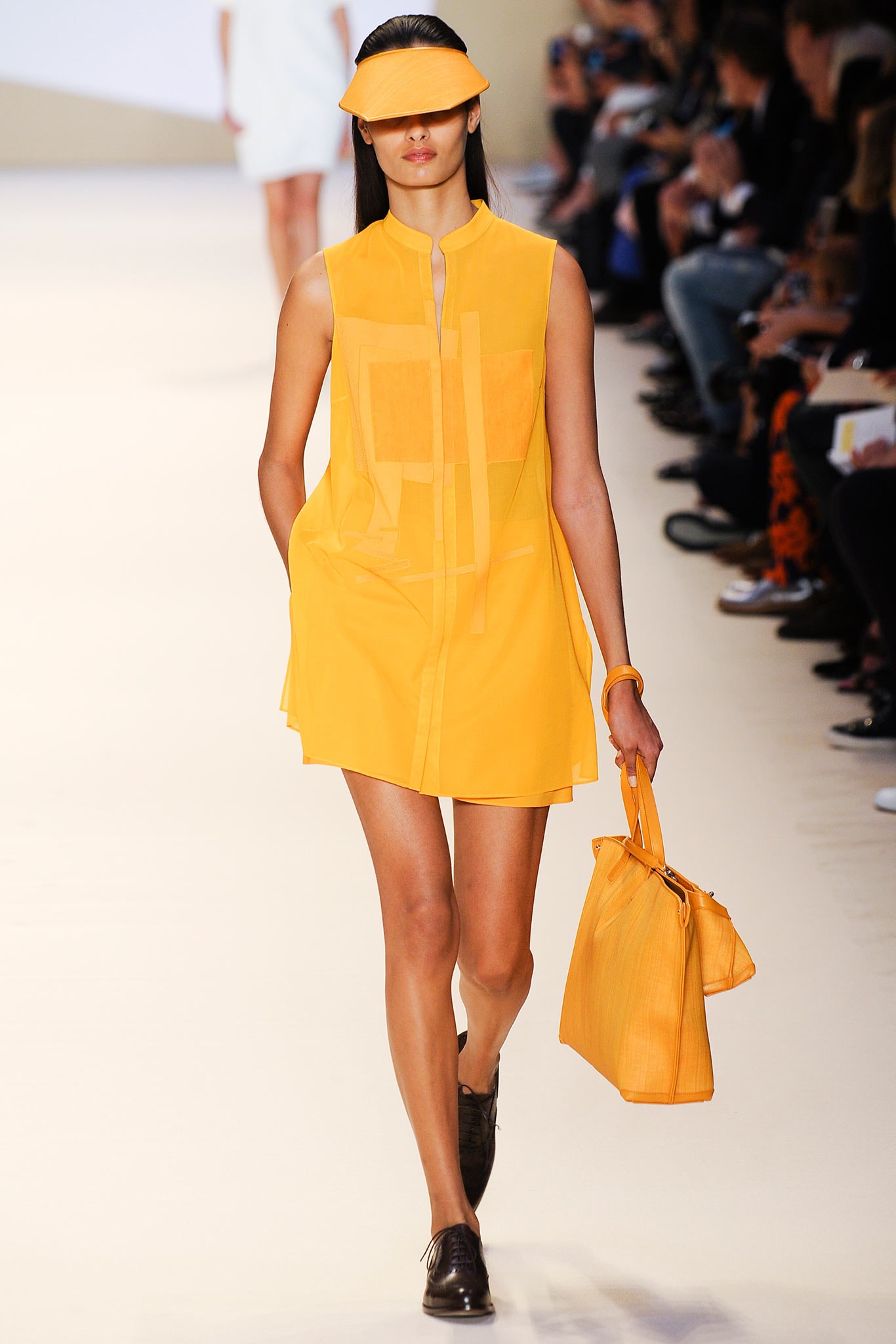 yellow relaxed sleeveless dress