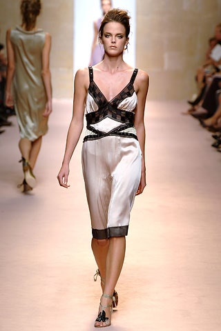 beige silk fitted dress