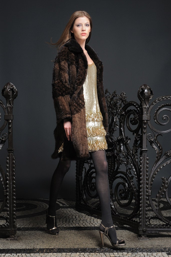 gold sequin sleeveless v-neck fitted tiered shiny dress