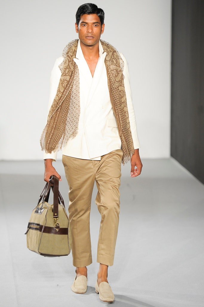 white fitted shirt with beige pants