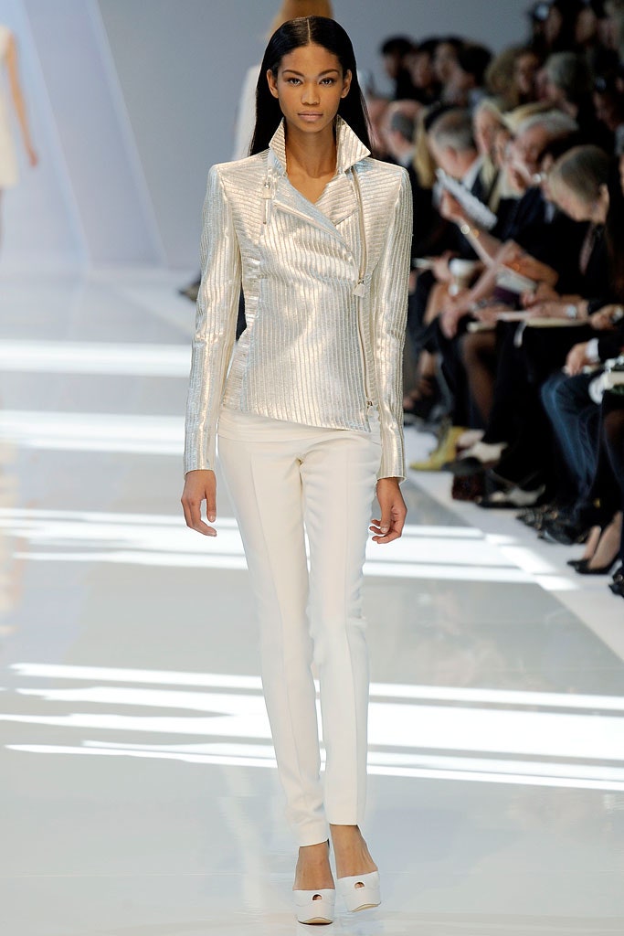 white fitted jacket and pants