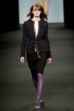 black lace fitted blazer and skirt