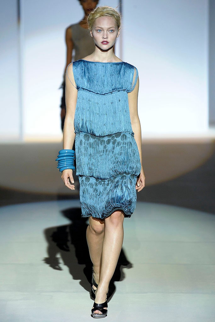 blue silk pleated mini dress