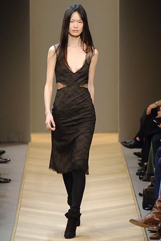 black lace fitted dress