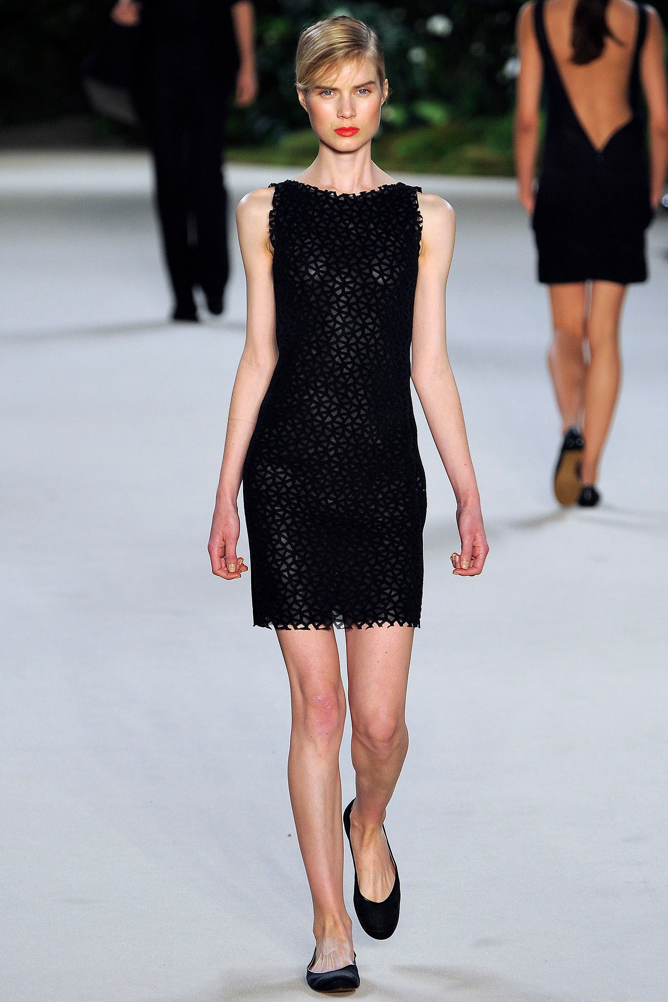 black lace fitted mini dress