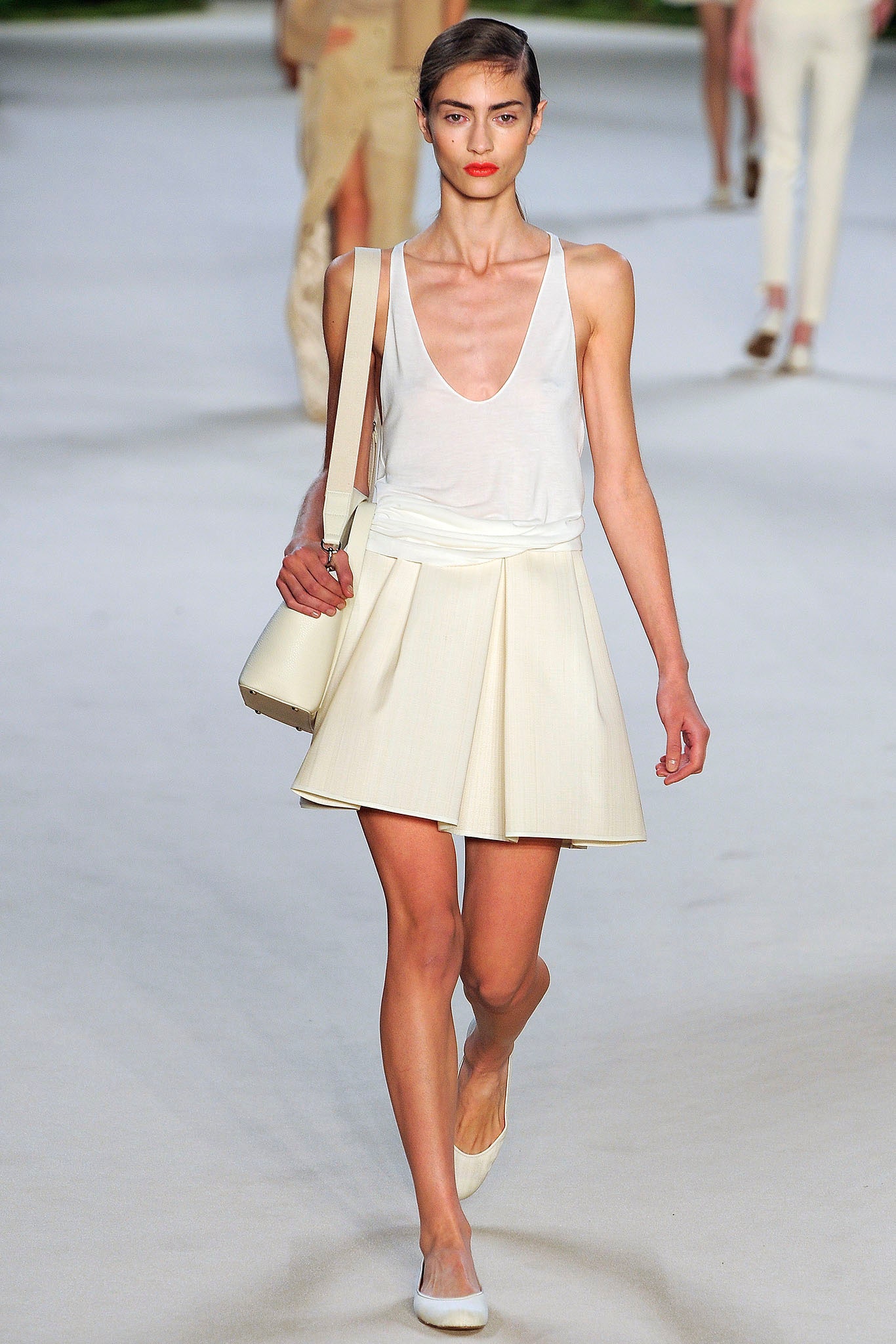 beige leather shoes