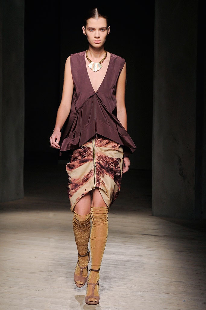 multi asymmetric fitted zippered skirt