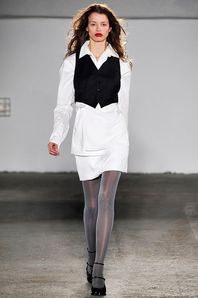 black vest white shirt outfit