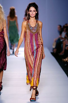 multi-colored silk maxi dress