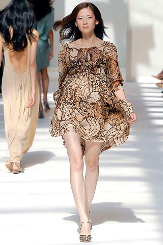 brown beige printed mini dress