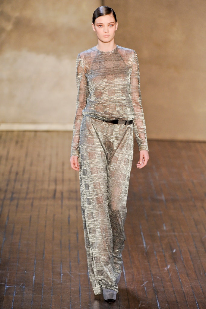 gray mesh fitted jumpsuit