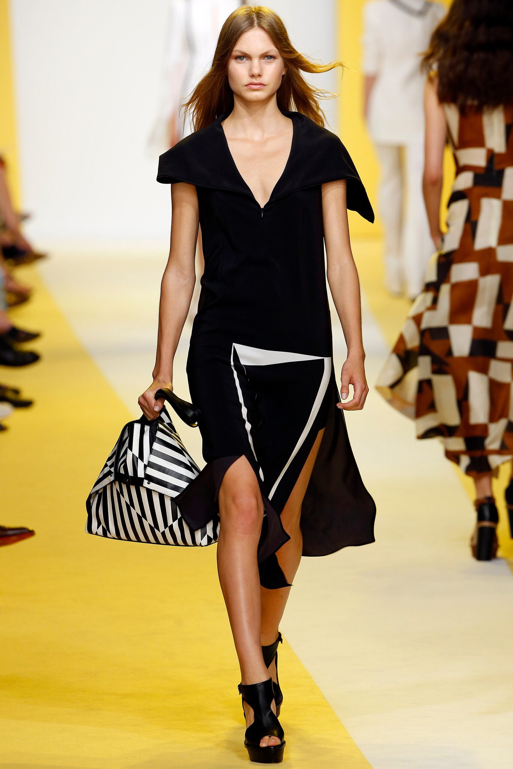 black silk sleeveless dress