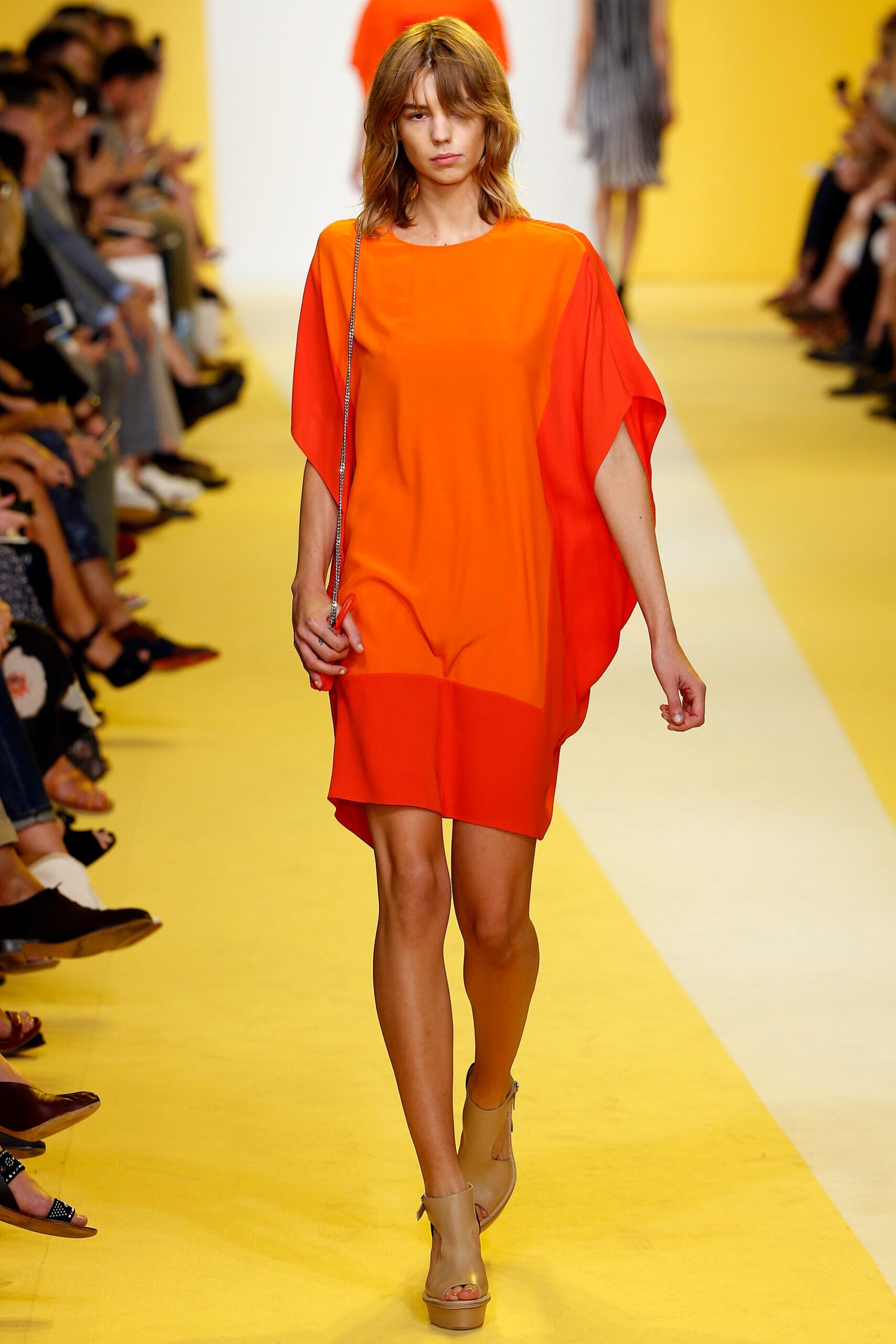 orange red relaxed dress