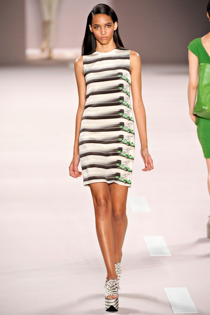 fitted striped mini dress