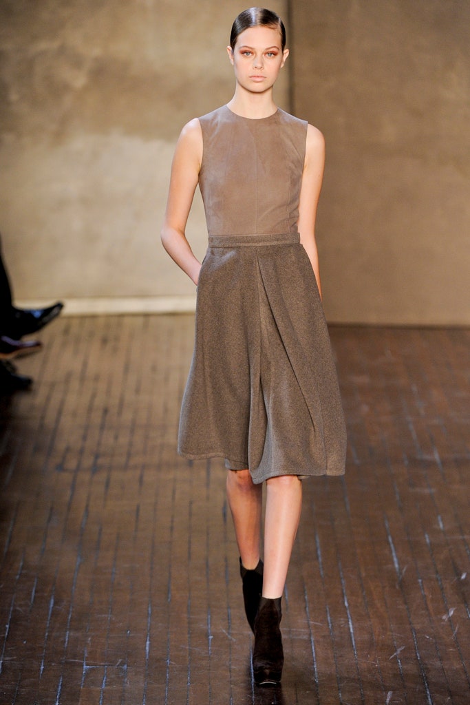 brown silk sleeveless dress