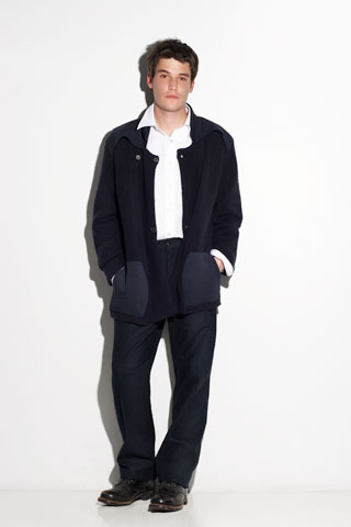 black wool jacket with white shirt