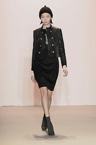 black leather jacket and dress