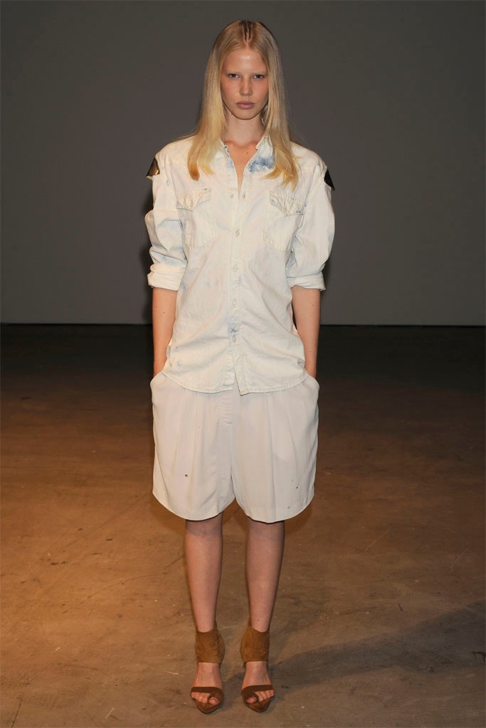 white cotton shirt and shorts