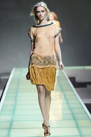 orange silk sleeveless dress