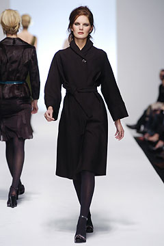 black wool belted coat