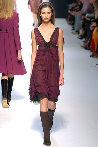 fitted purple silk dress