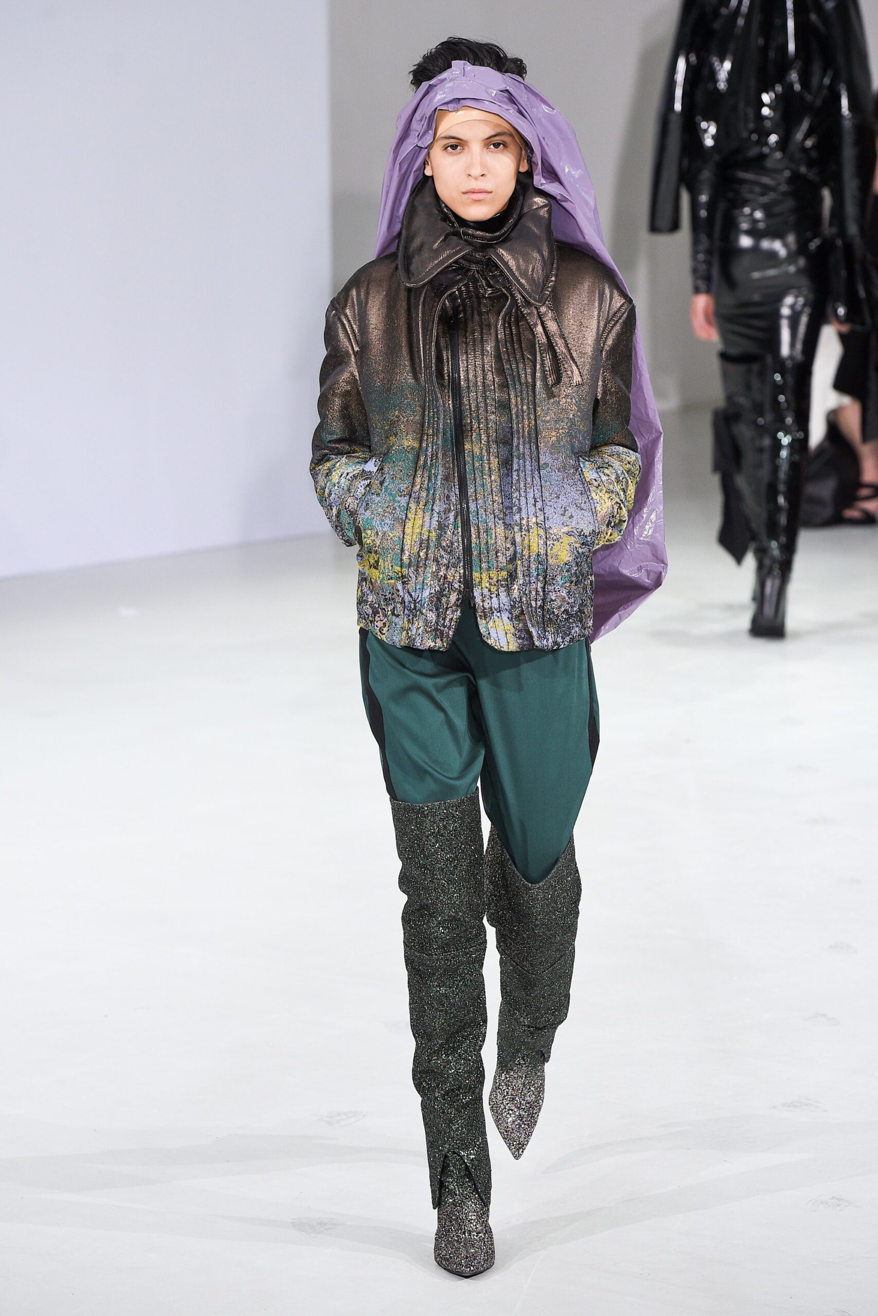 purple multi-colored relaxed jacket