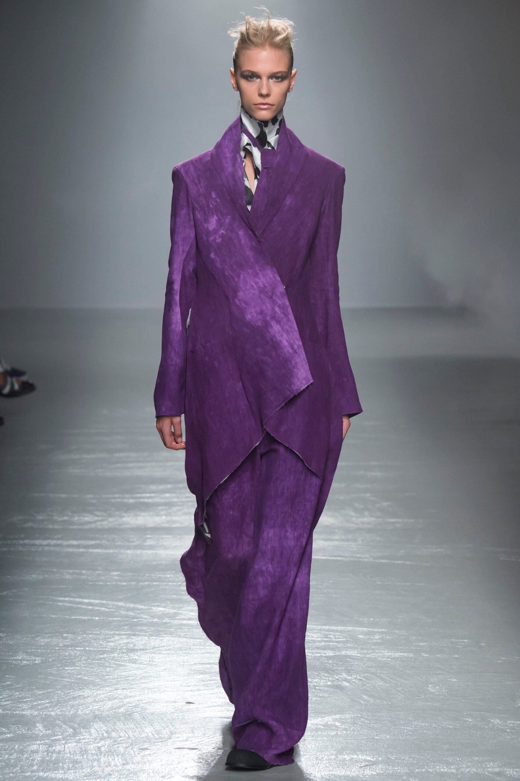 purple silk relaxed suit