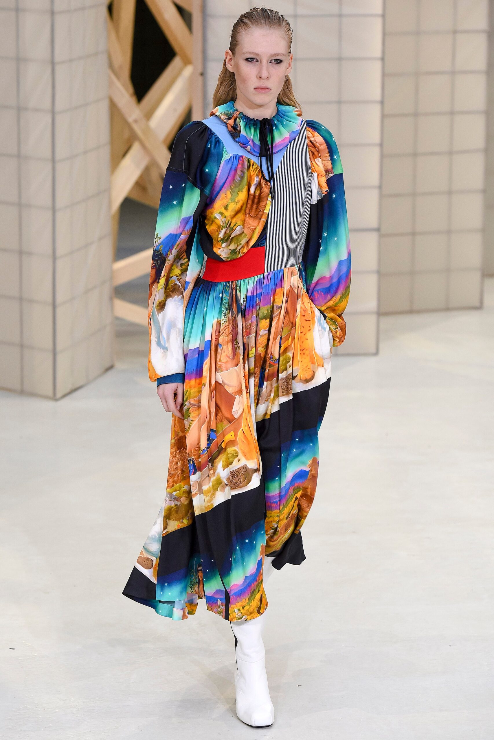 multi-colored relaxed maxi dress