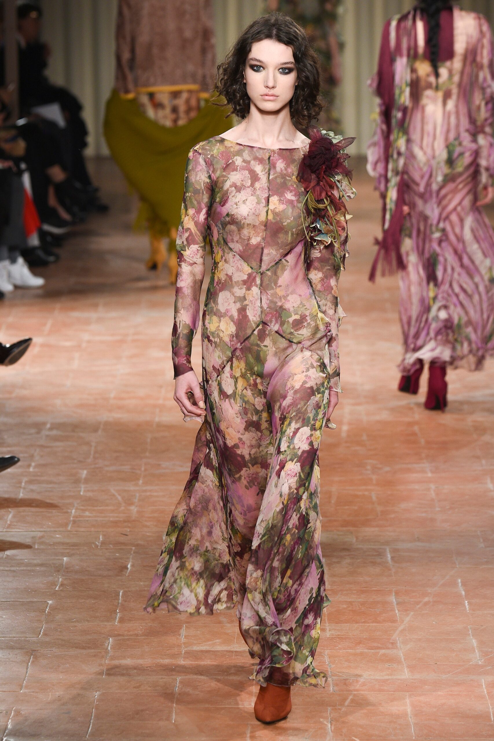 floral flowing maxi dress