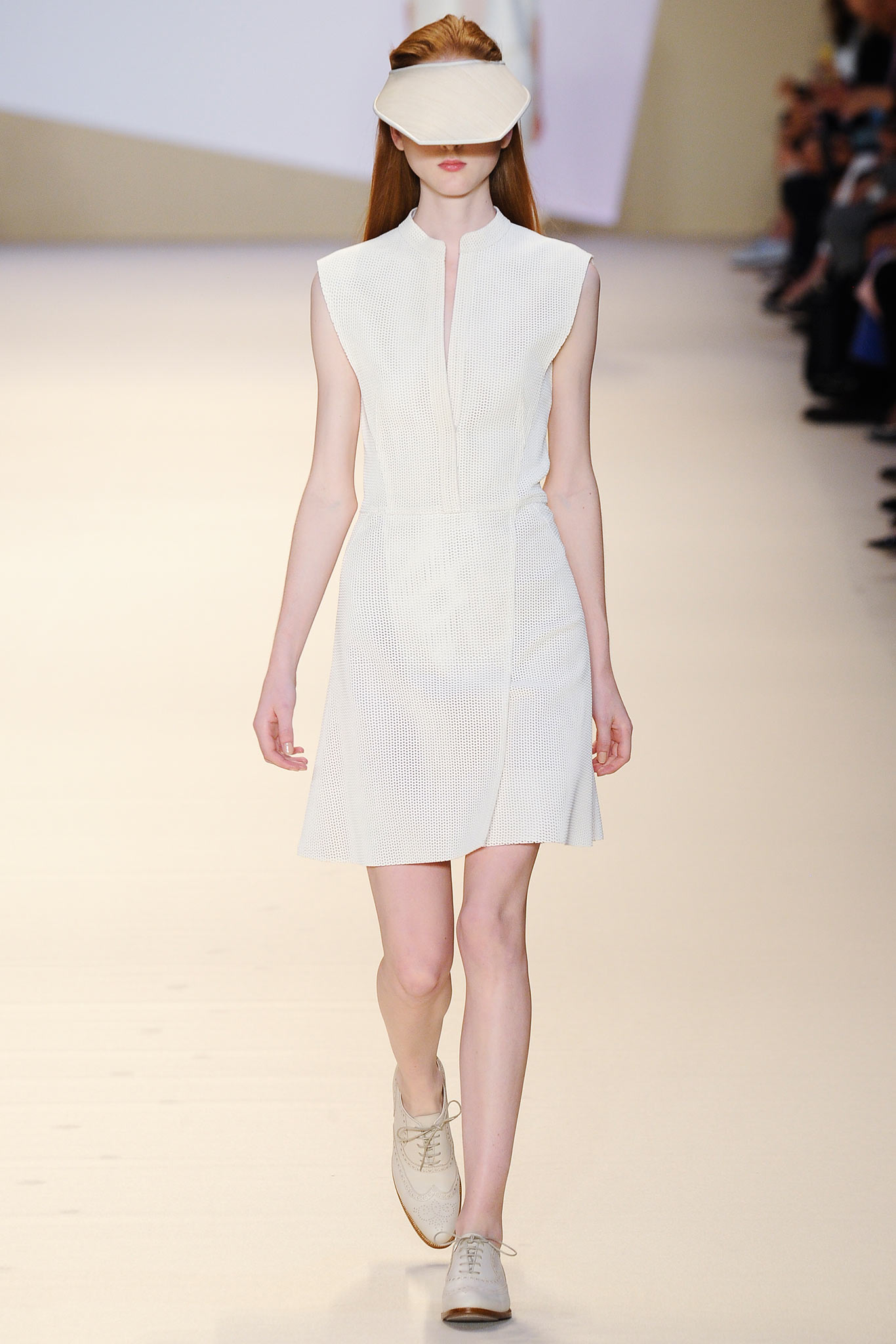 white fitted sleeveless dress